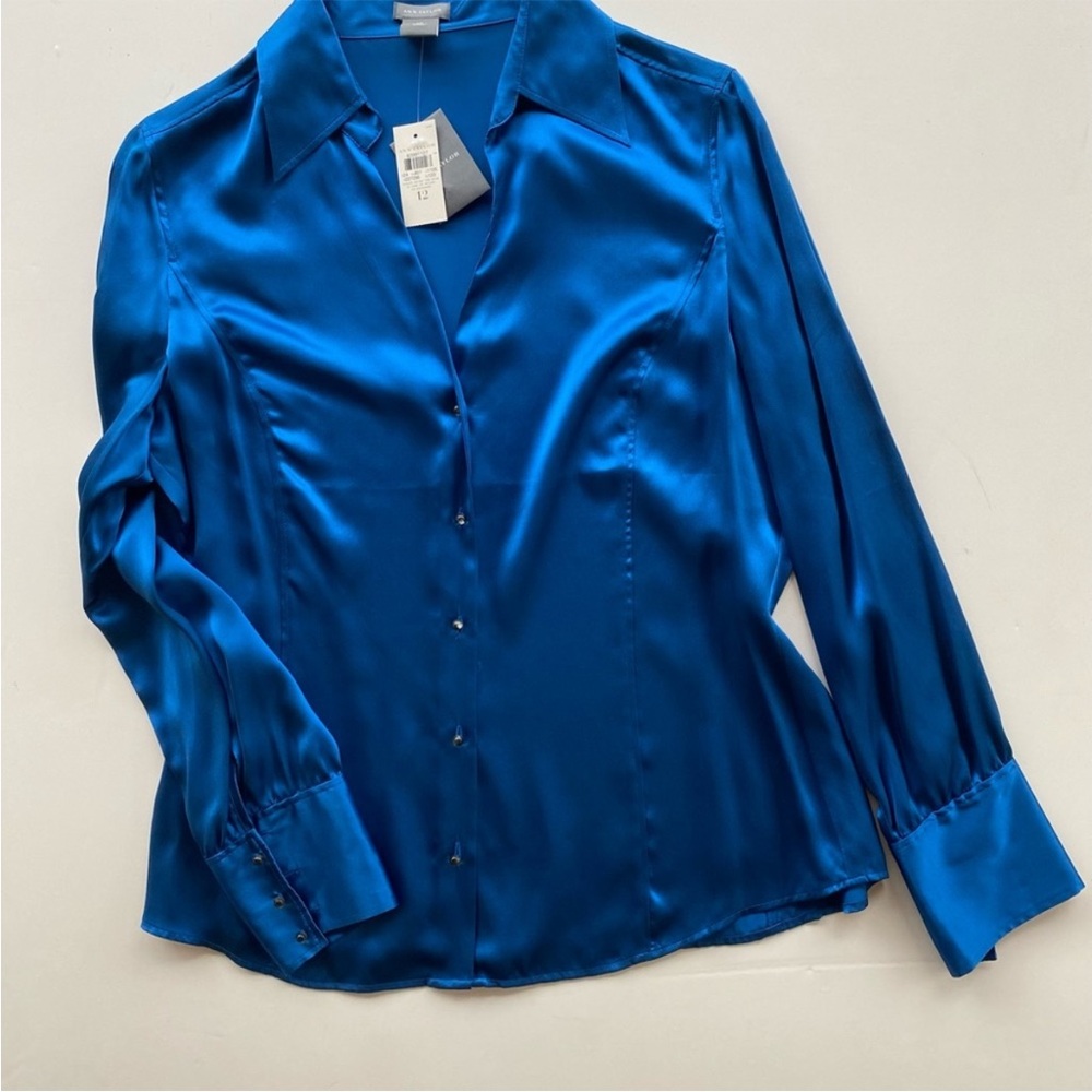Ann Taylor Satin Blouse - Picture 2 of 9